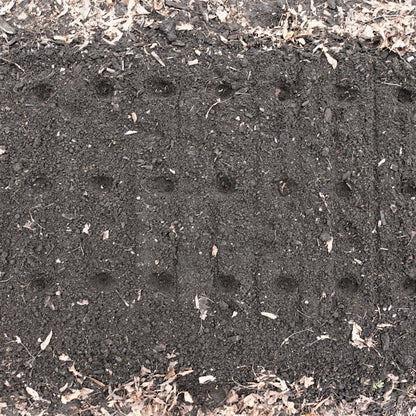 Green Tools Tech Rolling Dibbler planting pattern layout for precise no-dig market garden transplanting