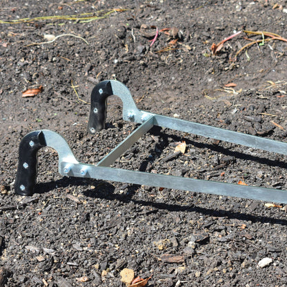 Green Tools TECH Roto Hoe close up of handles